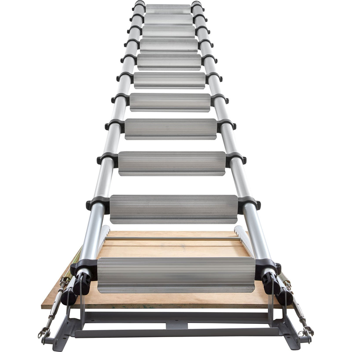 VEVOR Attic Ladder Telescoping, 158.76kg Capacity, 100cm x 59.94cm,Multi-Purpose Aluminium Extension, Lightweight and Portable,Fits298.7cm-320.04cmCeilingHeights,Convenient Access to Your Attic Standa