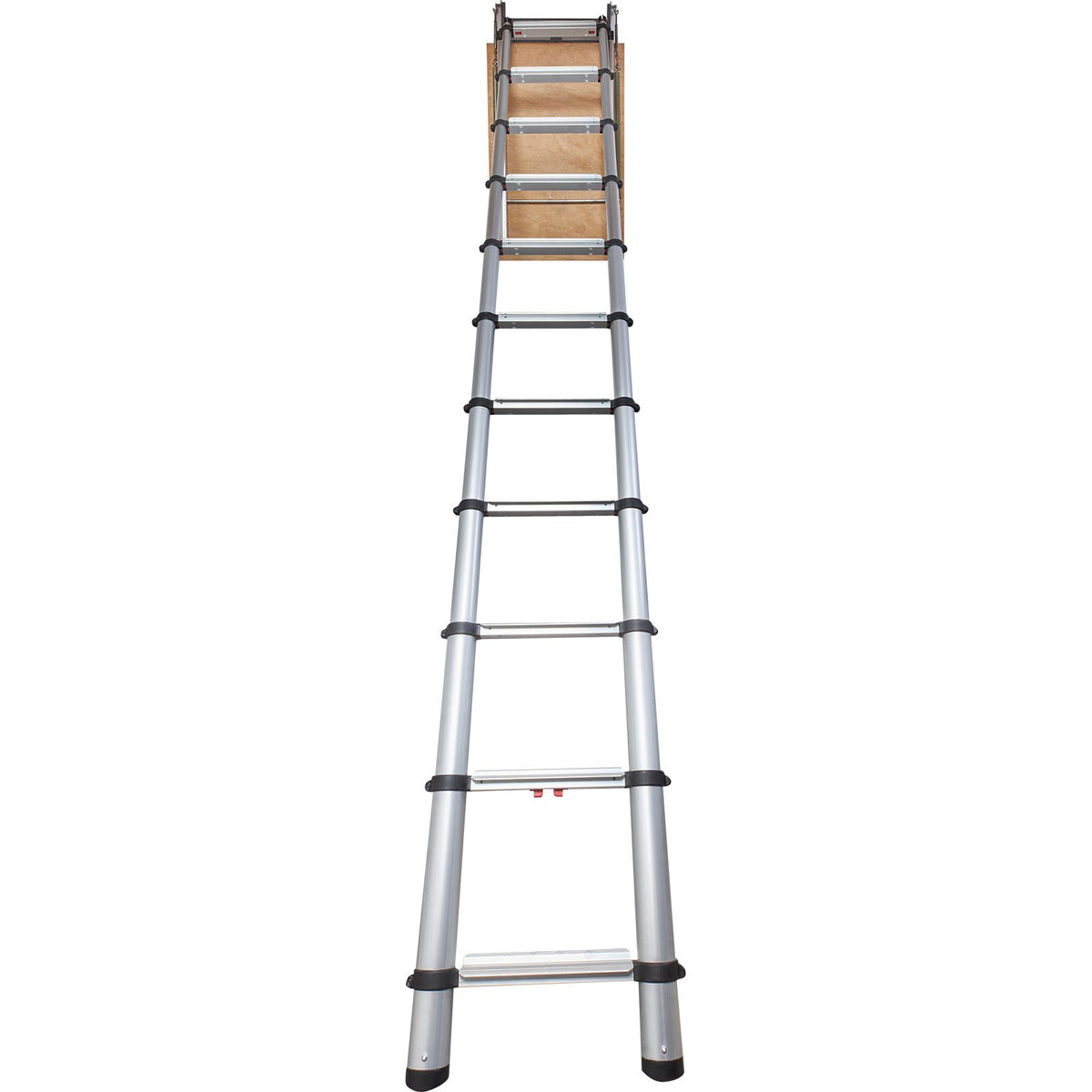 VEVOR Attic Ladder Telescoping, 158.76kg Capacity, 100cm x 59.94cm,Multi-Purpose Aluminium Extension, Lightweight and Portable,Fits298.7cm-320.04cmCeilingHeights,Convenient Access to Your Attic Standa