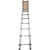 VEVOR Attic Ladder Telescoping, 158.76kg Capacity, 100cm x 59.94cm,Multi-Purpose Aluminium Extension, Lightweight and Portable,Fits298.7cm-320.04cmCeilingHeights,Convenient Access to Your Attic Standa