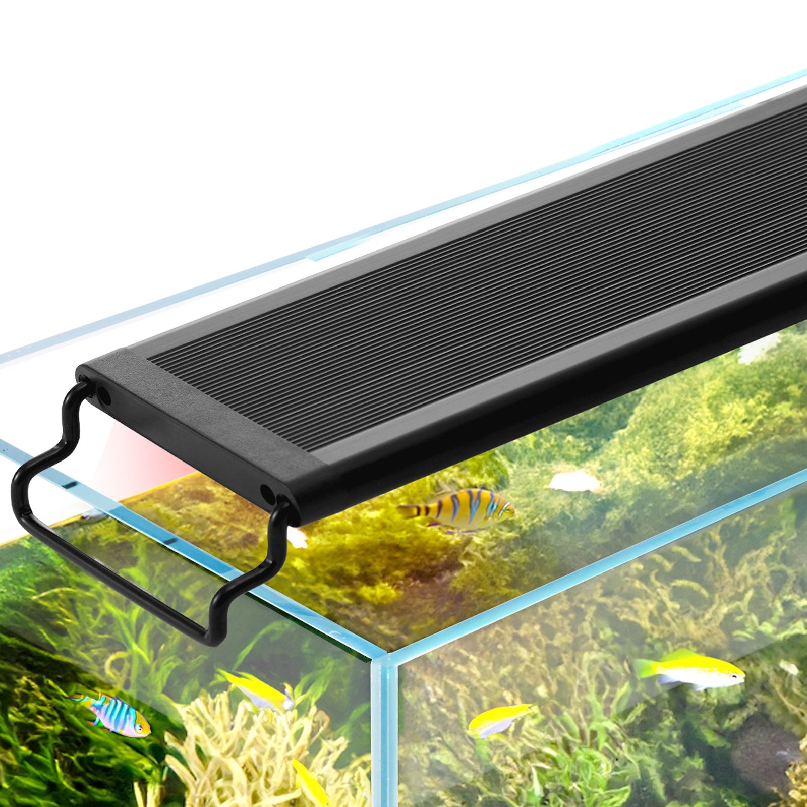 VEVOR Aquarium Light, 14W Full Spectrum Fish Tank Light with 24/7 Natural Mode, Adjustable Timer & 5-Level Brightness, with Aluminum Alloy Shell Extendable Brackets for 12"-18" Freshwater Planted Tank