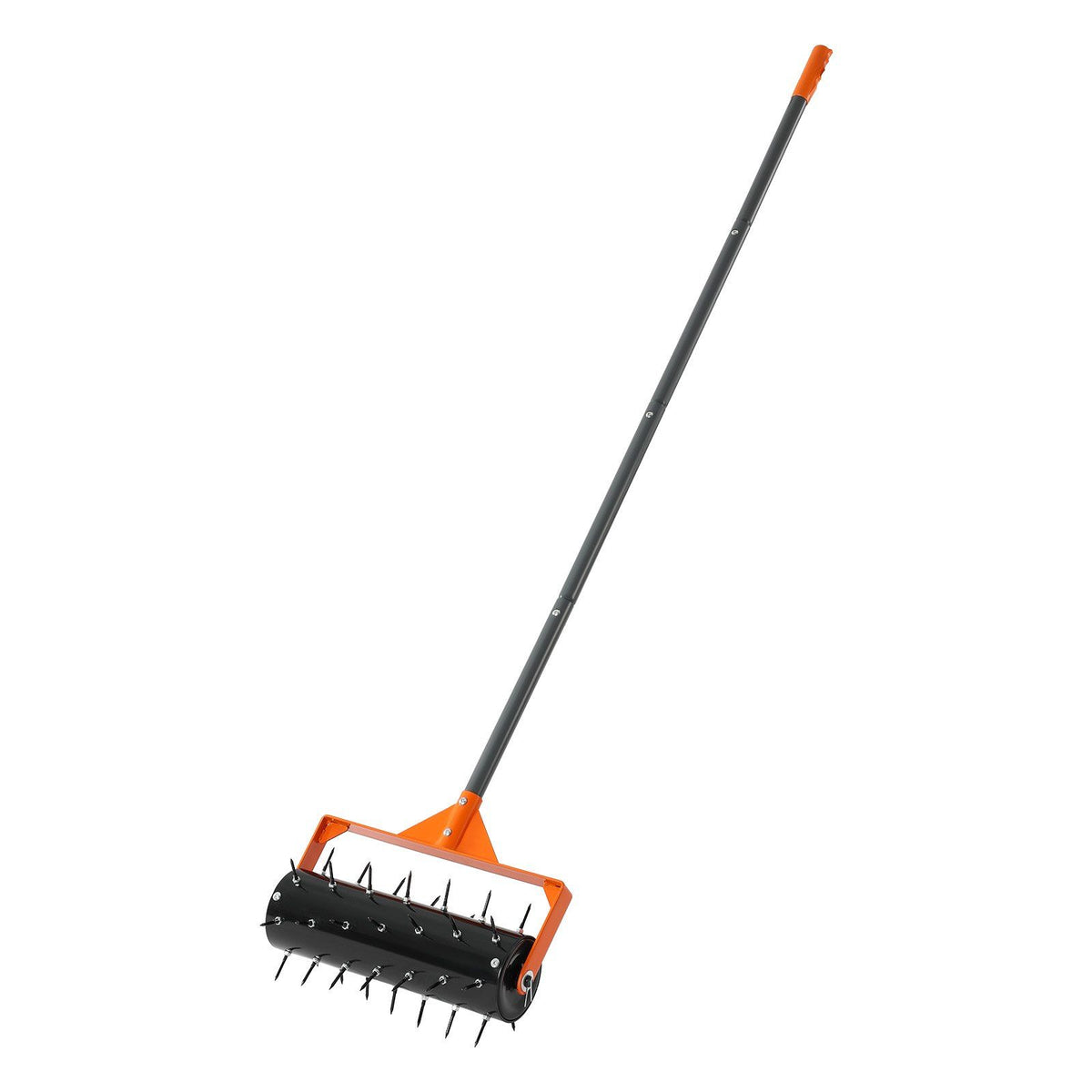 Rolling Lawn Aerator, 410mm Manual Push Aerator Roller with 42 Spikes &amp; 60 in Long Handle, Fillable Drum for Added Weight, Heavy-Duty Lawn Soil Penetrator for Garden Yard Compacted Soils
