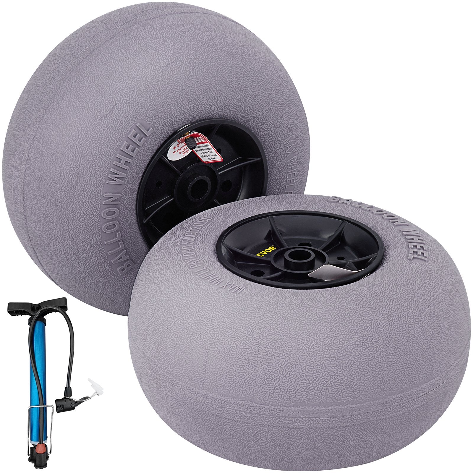 VEVOR Balloon Beach Wheels Replacement Beach Tires 13" TPU 121 LBS Load Capacity