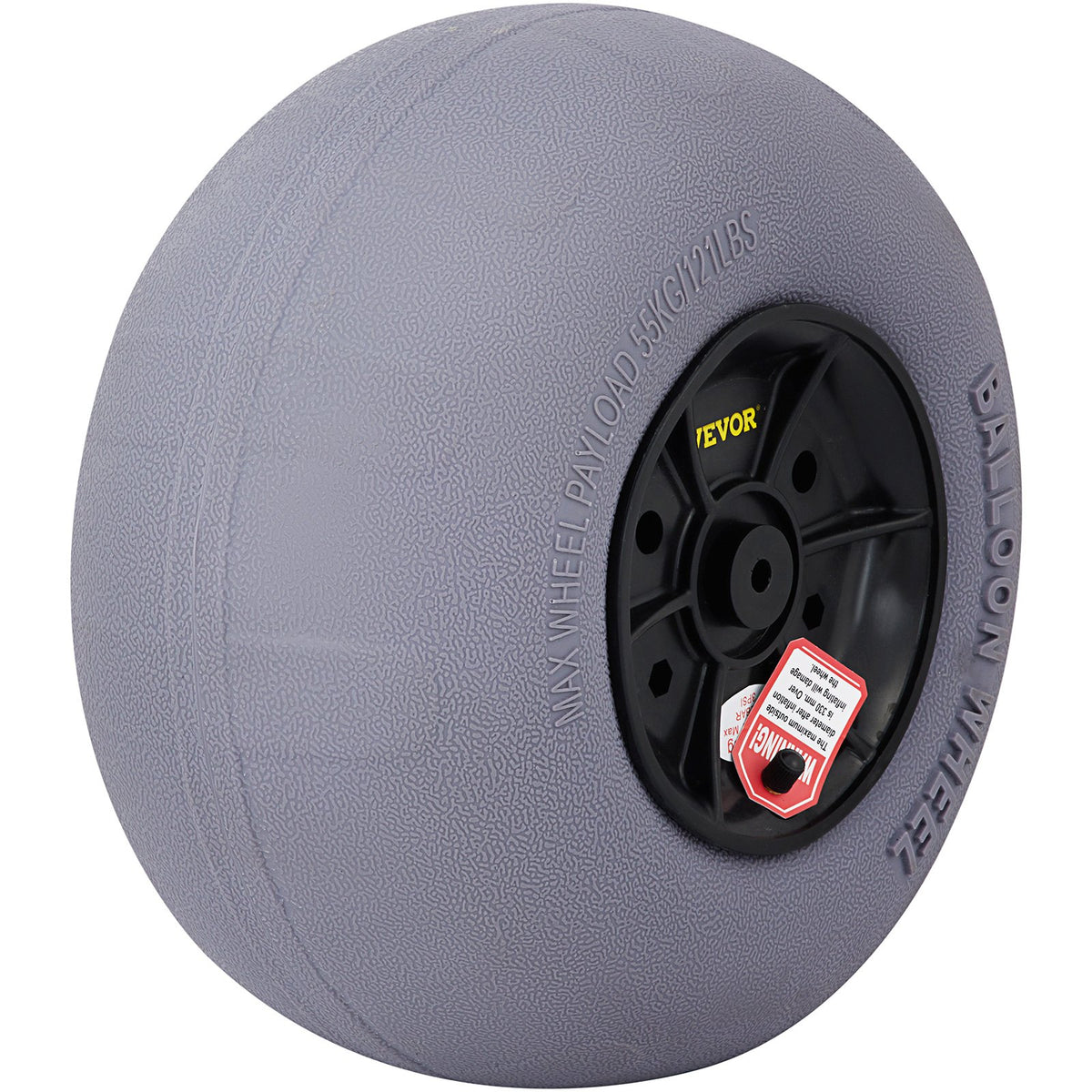 VEVOR Beach Balloon Wheels, 13" Sand Tires with 32" Stainless Steel Axle, TPU Cart Tires for Kayak Dolly, Canoe Cart and Buggy with Air Pump, 2-Pack