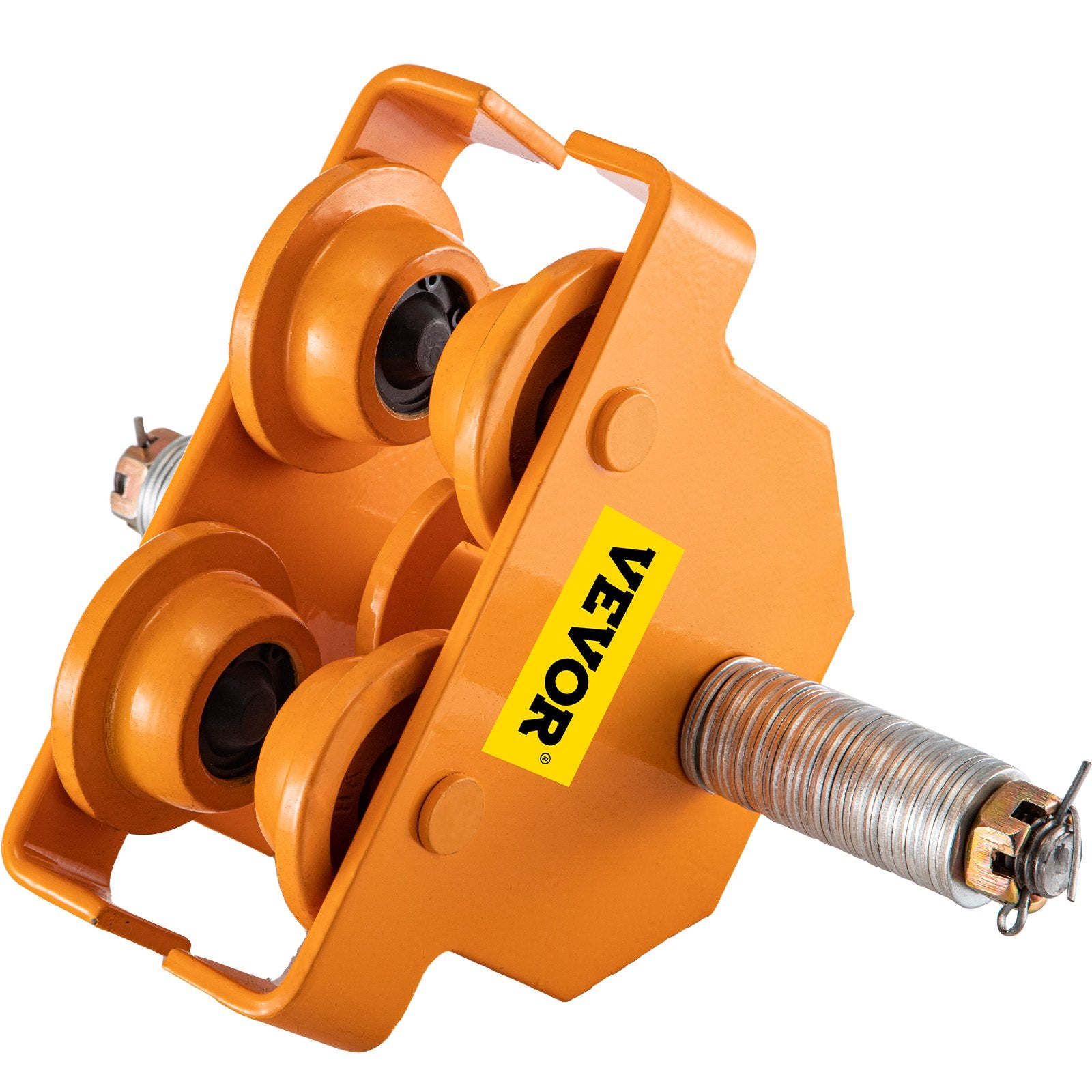 VEVOR Manual Trolley, 11000LBS/5 Ton Load Capacity Beam Trolley, 4.5-8 inch Adjustable Width Push Beam, Track Roller Trolley Powder Coating with Dual Wheels Garage Hoist for Straight Curved I Beam