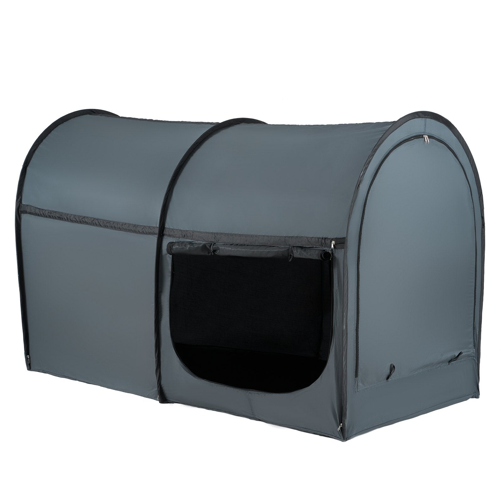 VEVOR Bed Tent, Pongee Fabric, 4 Doors Breathable Dream Tent with 7 mm Fiber Poles on Bed Privacy, Full Size Block out Light Sleeping Bed Canopy, Fit for Kids Playhouse and Adults Sleeping Tent