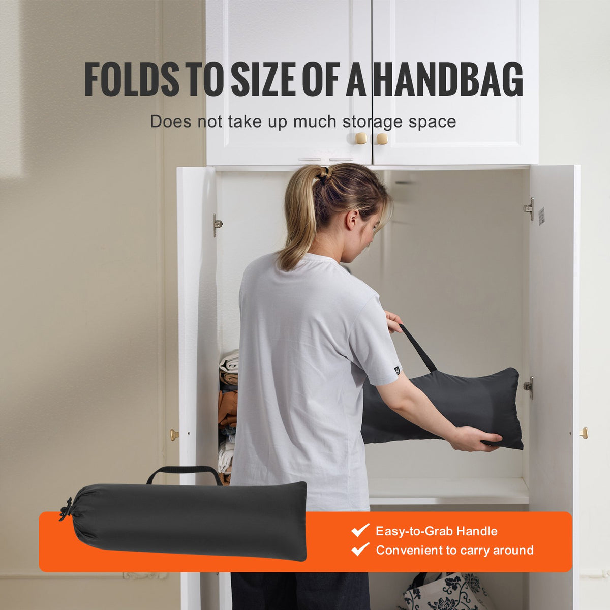 VEVOR Bed Tent, Pongee Fabric, 4 Doors Breathable Dream Tent with 7 mm Fiber Poles on Bed Privacy, Full Size Block out Light Sleeping Bed Canopy, Fit for Kids Playhouse and Adults Sleeping Tent