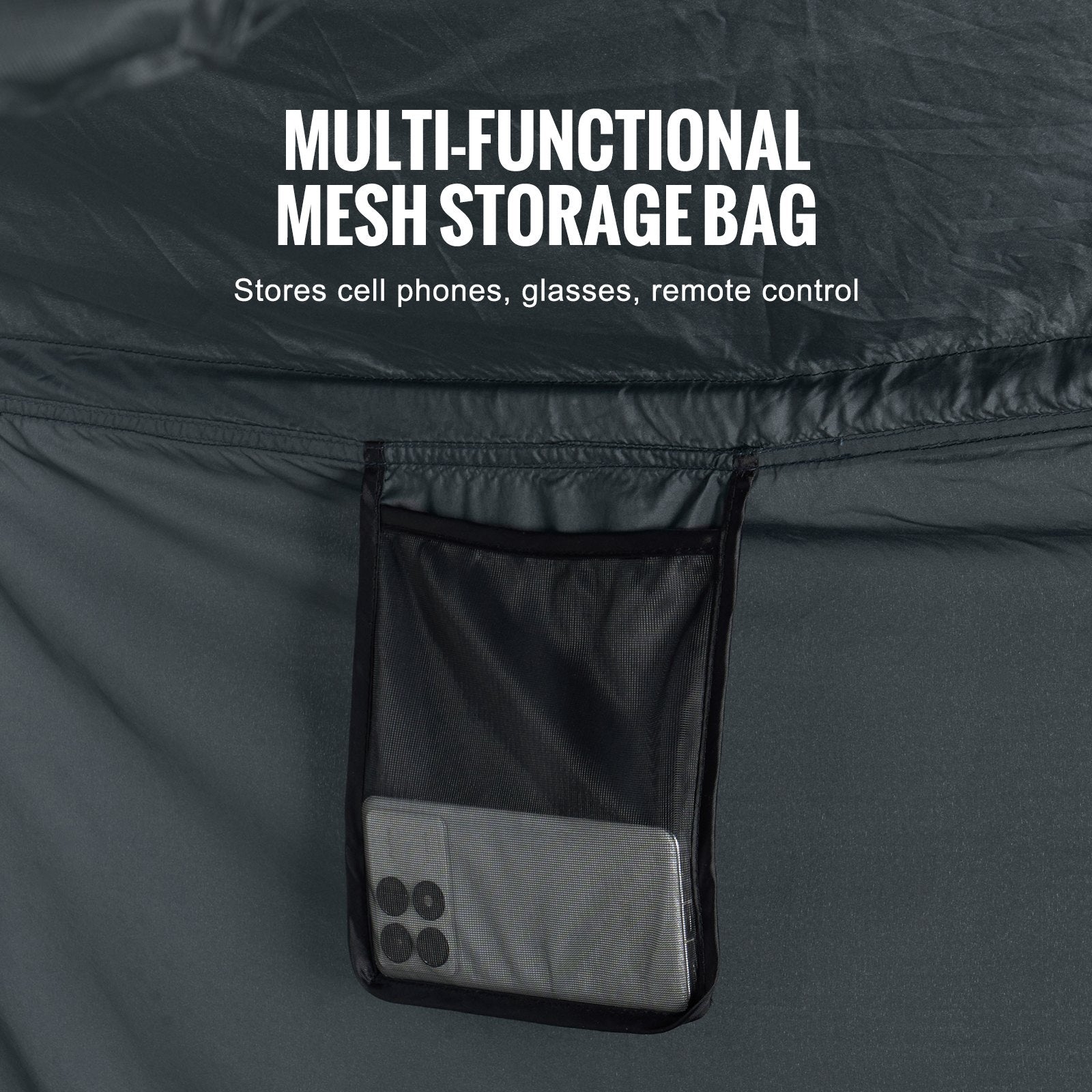 VEVOR Bed Tent, Pongee Fabric, 4 Doors Breathable Dream Tent with 7 mm Fiber Poles on Bed Privacy, Full Size Block out Light Sleeping Bed Canopy, Fit for Kids Playhouse and Adults Sleeping Tent