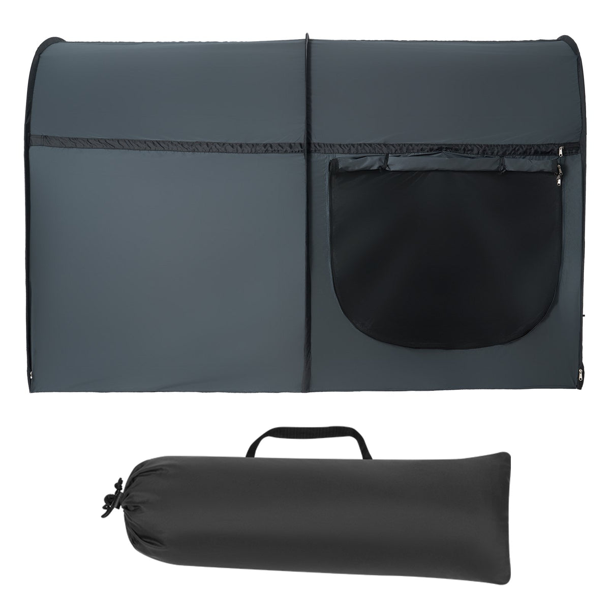 VEVOR Bed Tent, Pongee Fabric, 4 Doors Breathable Dream Tent with 7 mm Fiber Poles on Bed Privacy, Full Size Block out Light Sleeping Bed Canopy, Fit for Kids Playhouse and Adults Sleeping Tent