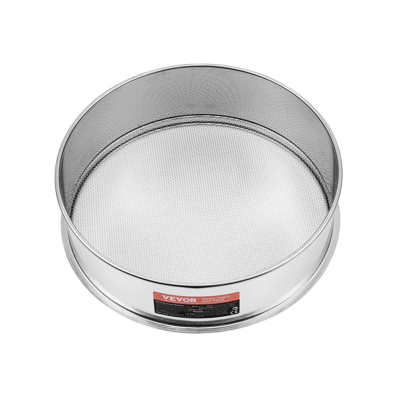 Flour Sieve Fine Mesh, 10 Mesh Flour Sifter, 304 Stainless Steel Fine Mesh Sifter Food-grade, Dia. 12.6" Fine Mesh Strainers for Baking, 5 Sizes Mesh hole for Mungbean, Rice, Flour, Pearl Powder