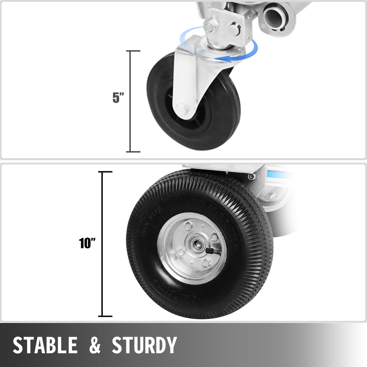 VEVOR Aluminum Hand Truck 3 in 1 Folding Hand Truck Convertible Hand Truck and Dolly