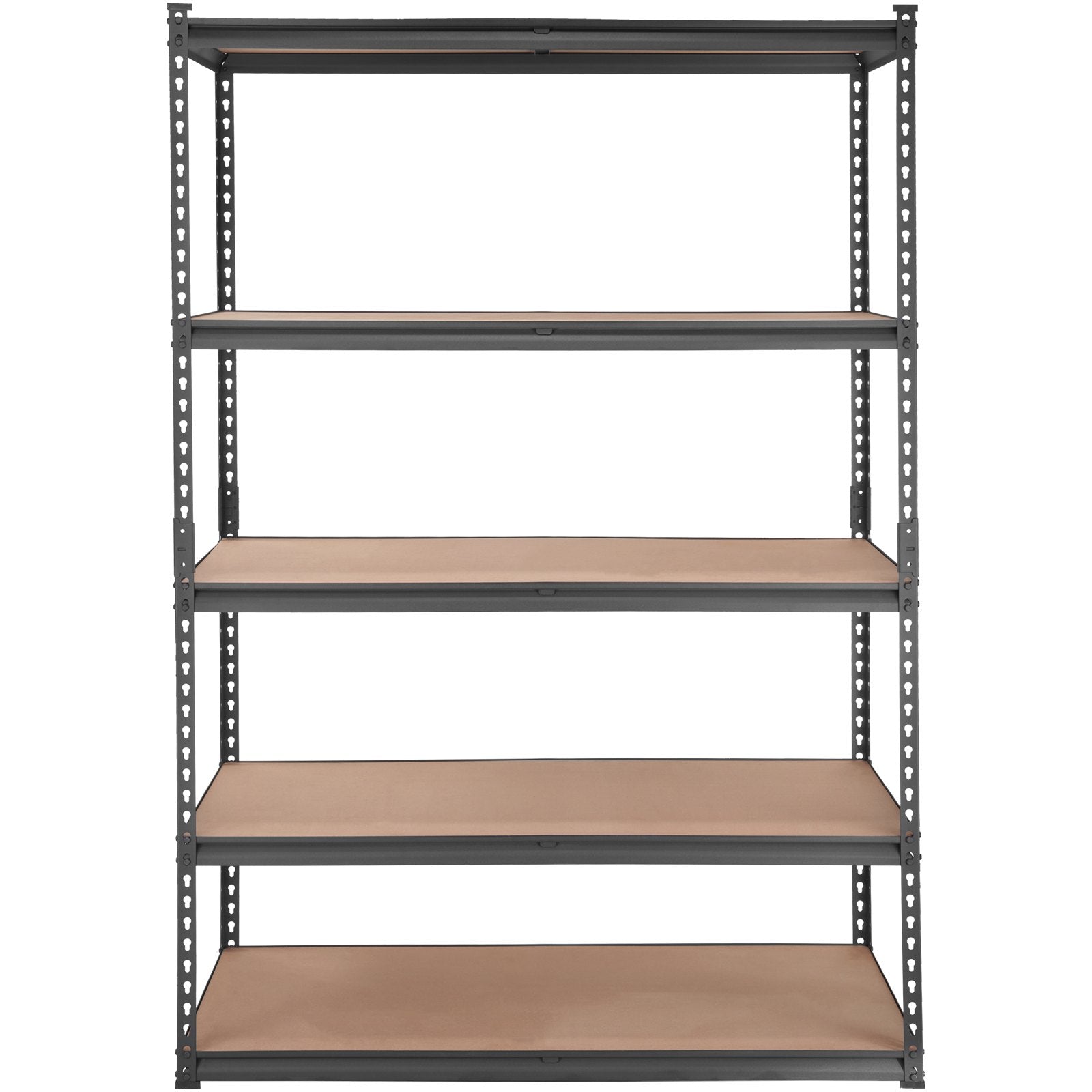 VEVOR Storage Shelving Unit, 5-Tier Adjustable, 907 kg Capacity, Heavy Duty Garage Shelves Metal Organizer Utility Rack, Black, 122L x 61W x 183H cm for Kitchen Pantry Basement Bathroom Laundry Closet