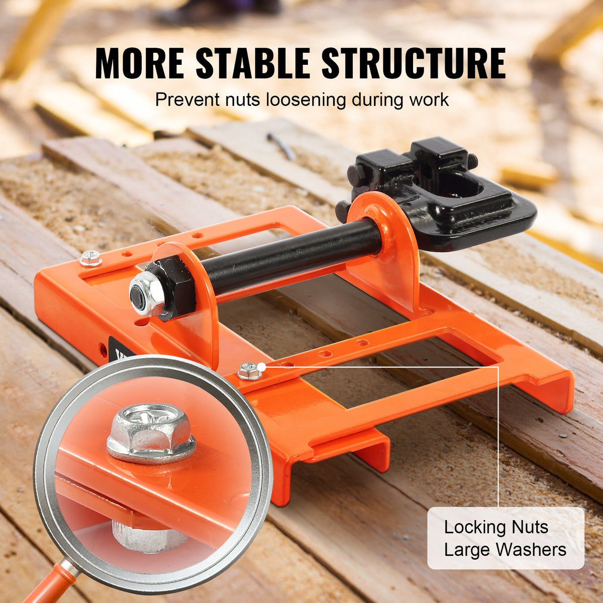 VEVOR Chainsaw Mill, Vertical Lumber Cutting Guide with 5.1-15.2cm Cutting Width, Cast Iron Portable Timber Chainsaw Attachment, Lightweight Wood Timber Milling Attachment for Builders and Woodworkers
