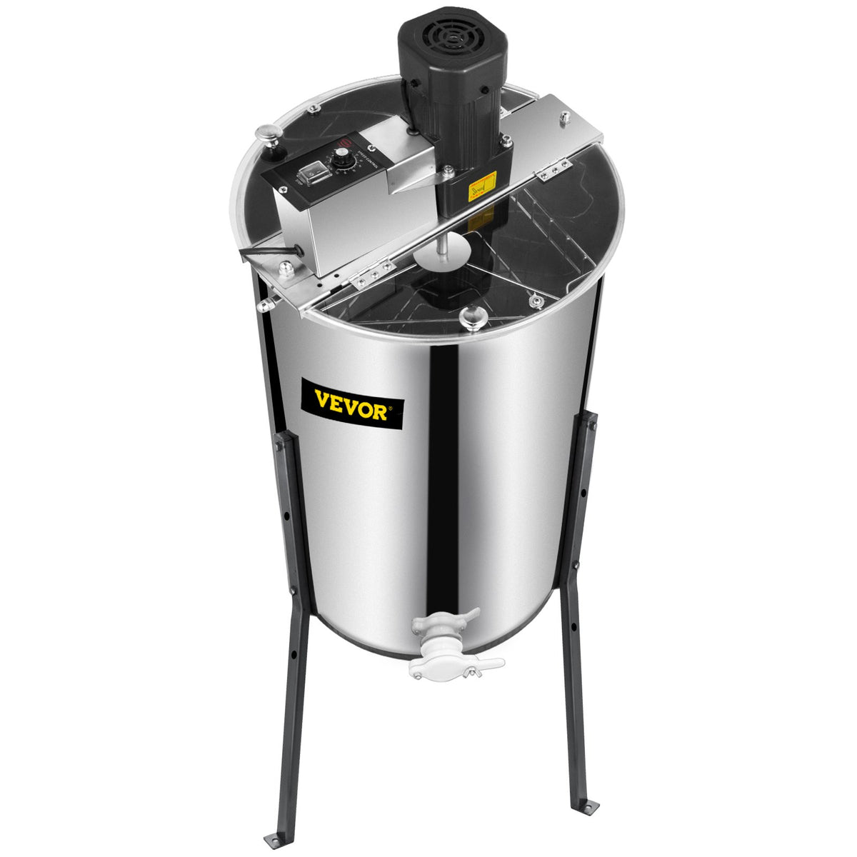 VEVOR 3/6 Frame Electric Honey Extractor Beekeeping Stainless Steel W/ 3 Legs