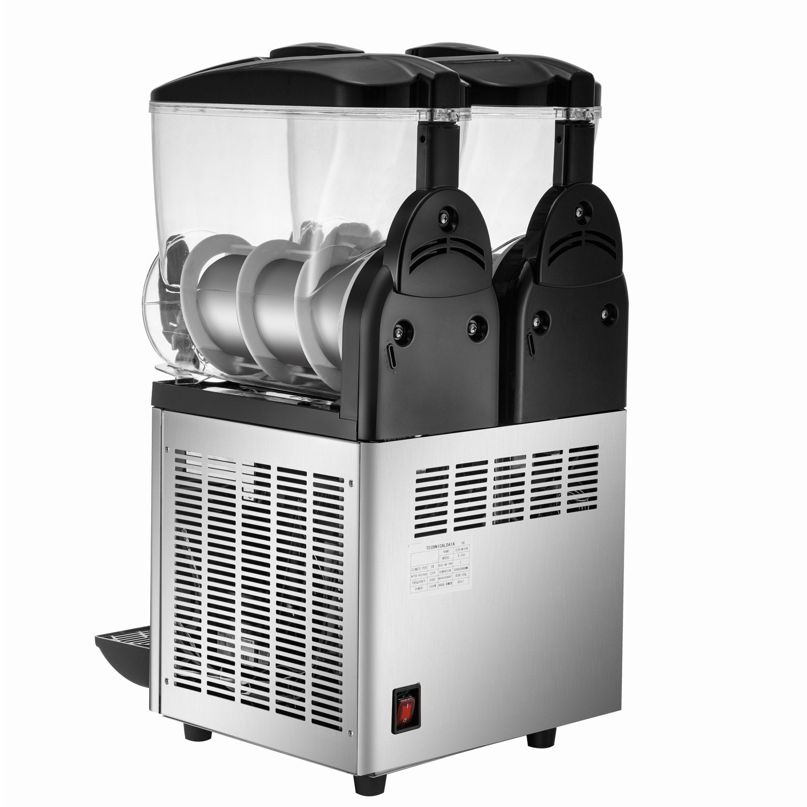 VEVOR Commercial Slush Machine Margarita Slush Maker 2x15L Frozen Drink Machine