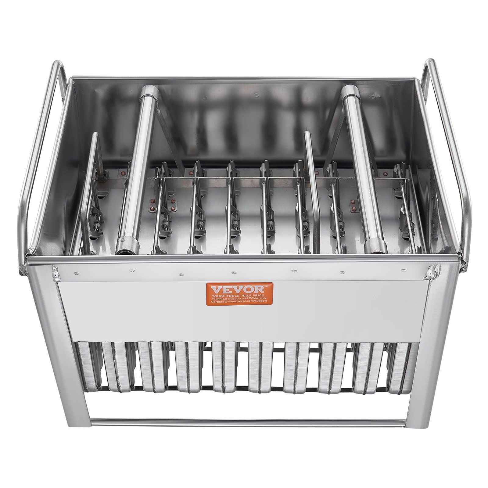 Commercial Popsicle Moulds, 40PCS Round-Head Ice Pop Moulds with Double Slot, Stainless Steel Ice Lolly Popsicle Moulds, Ice Cream Maker Mould Holder with 50PCS Popsicle Sticks & Bags