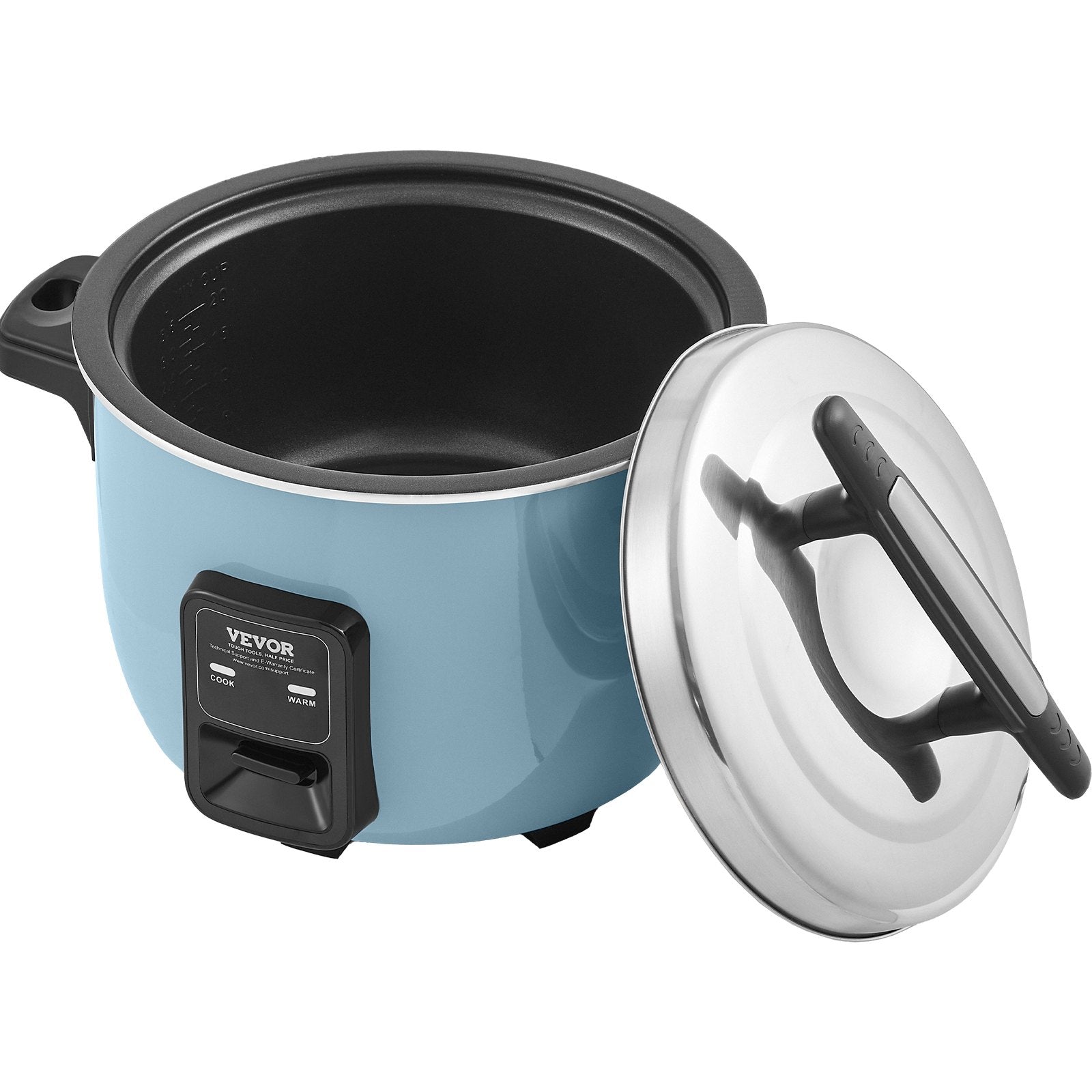 VEVOR Commercial Rice Cooker, 60-Cup Rice Cooker, 13 Liter Large Rice Cooker and Warmer with Nonstick Inner Pot, Fast Cooking and 24-Hour Keep Warm, with Rice Cup and Paddle, for Restaurant