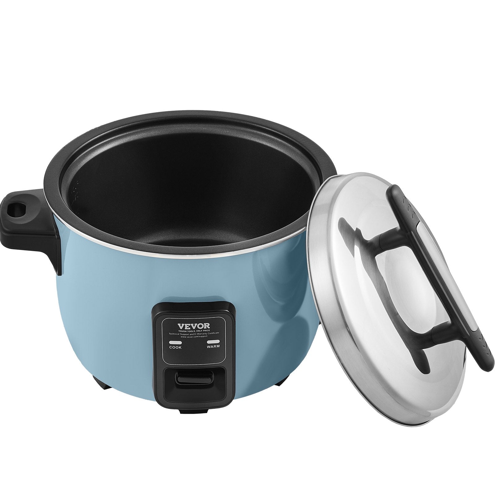 VEVOR Commercial Rice Cooker, 60-Cup Rice Cooker, 13 Liter Large Rice Cooker and Warmer with Nonstick Inner Pot, Fast Cooking and 24-Hour Keep Warm, with Rice Cup and Paddle, for Restaurant