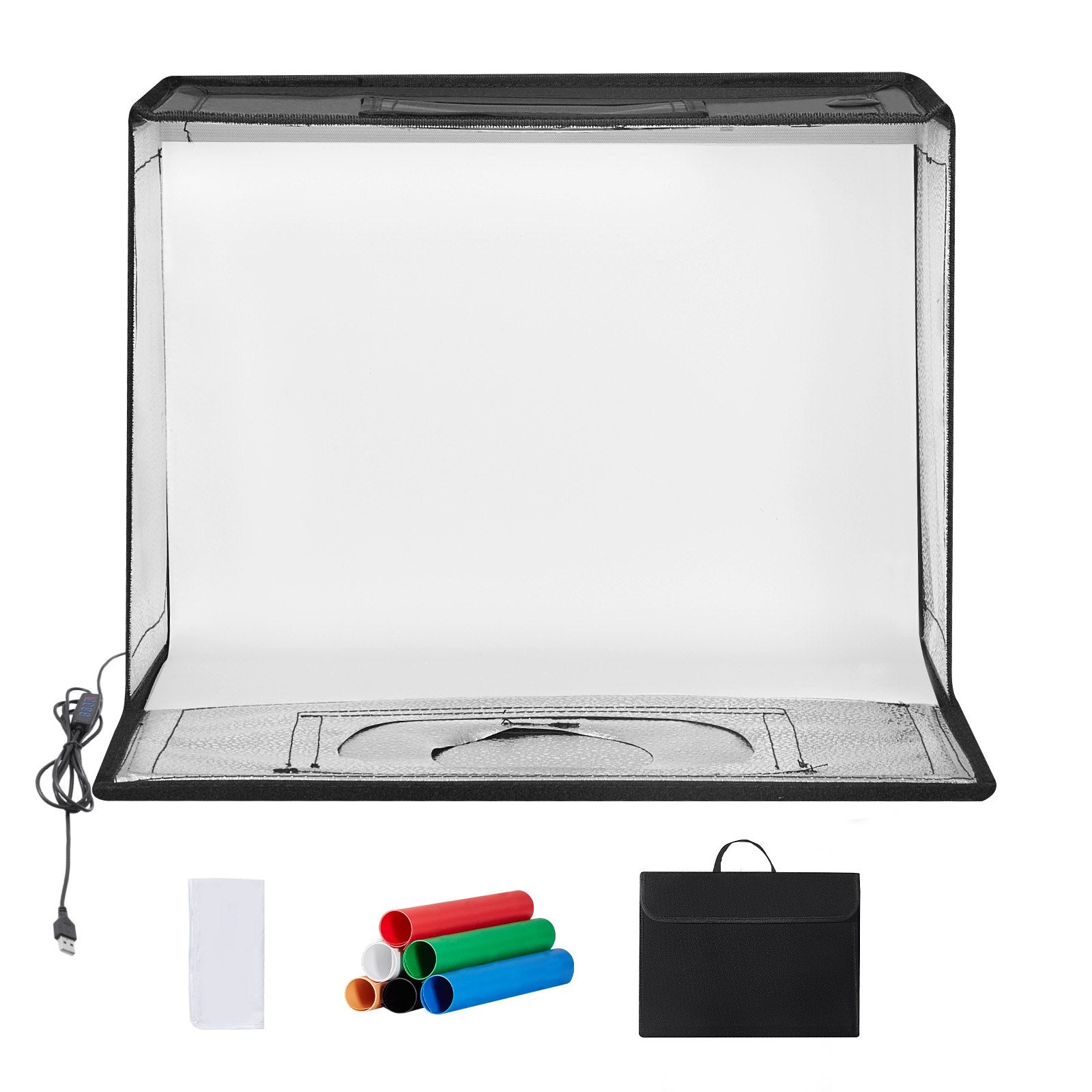 VEVOR Photo Studio Light Box 3000-5600K Adjustable 3 Color Temperatures,41 x 30 x 30.5cm