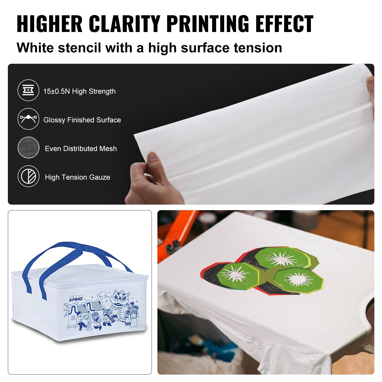 VEVOR Screen Printing Kit, 6 Pieces Aluminum Silk Screen Printing Frames, 25.4 x 35.6 cm Silk Screen Printing Frame with 156 Count Mesh, High Tension Nylon Mesh and Sealing Tape for T-shirts DIY