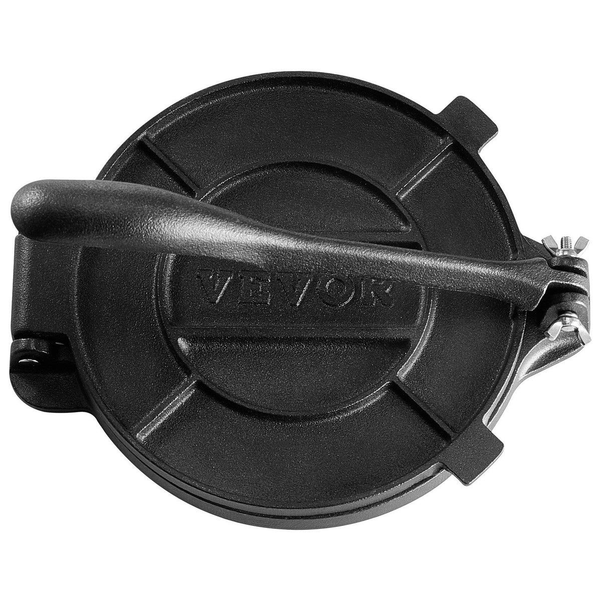 Tortilla Press, 250mm Tortilla and Roti Maker, Cast Iron Heavy Duty Tortilladora Press, Pre-Seasoned Pataconera Maker with 100 Pcs Parchment Paper, Dough Maker for Flour Tortilla, Tawa, Silver