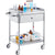VEVOR Medical Cart, 2 Layer stainless Steel Cart100 kg Weight Capacity Utility Cart Silent Wheels and a Drawer for Lab, Clinic, kitchen, Salon