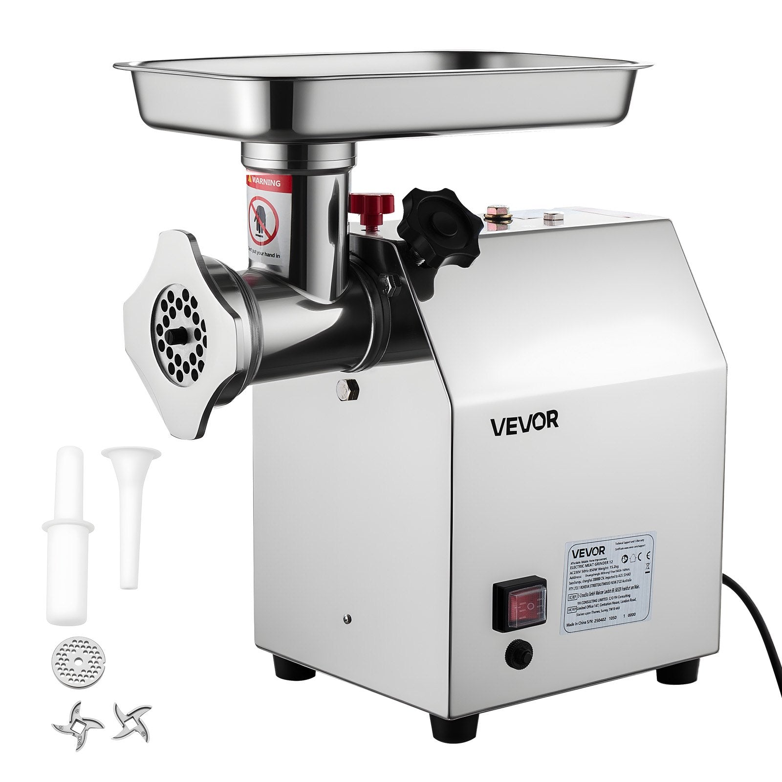 VEVOR Commercial Electric Meat Grinder 5.5 Lbs/Min Sausage Stuffer Maker Kitchen