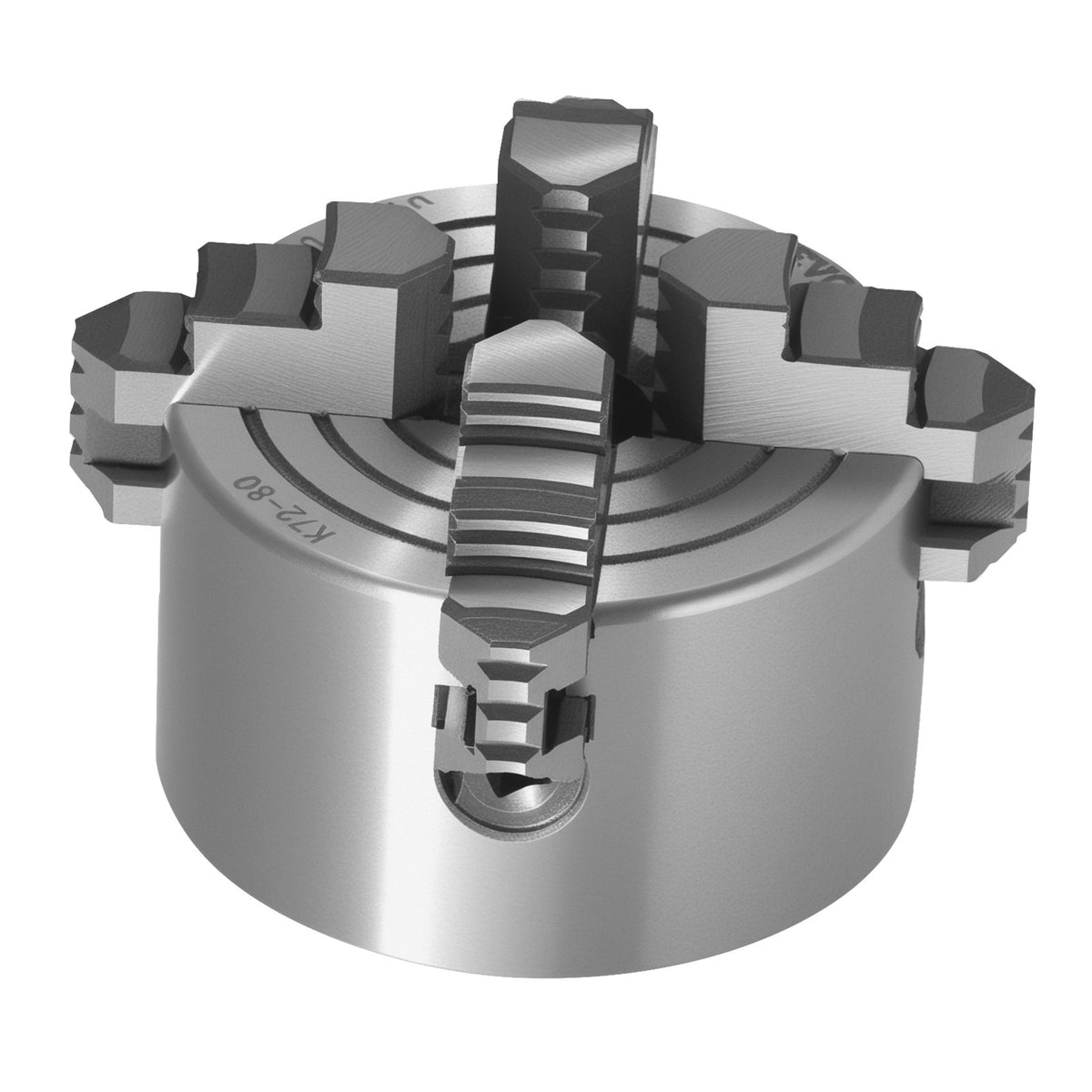 VEVOR 4-Jaw Lathe Chuck, 3 Inch (80 mm), 4-Jaw Chuck, 0.1-3.15 in (5-80 mm) Clamping Range with T-key Fixing Screws Reversible Jaws, HT300 Material, Internal External for Wood Metal Lathe