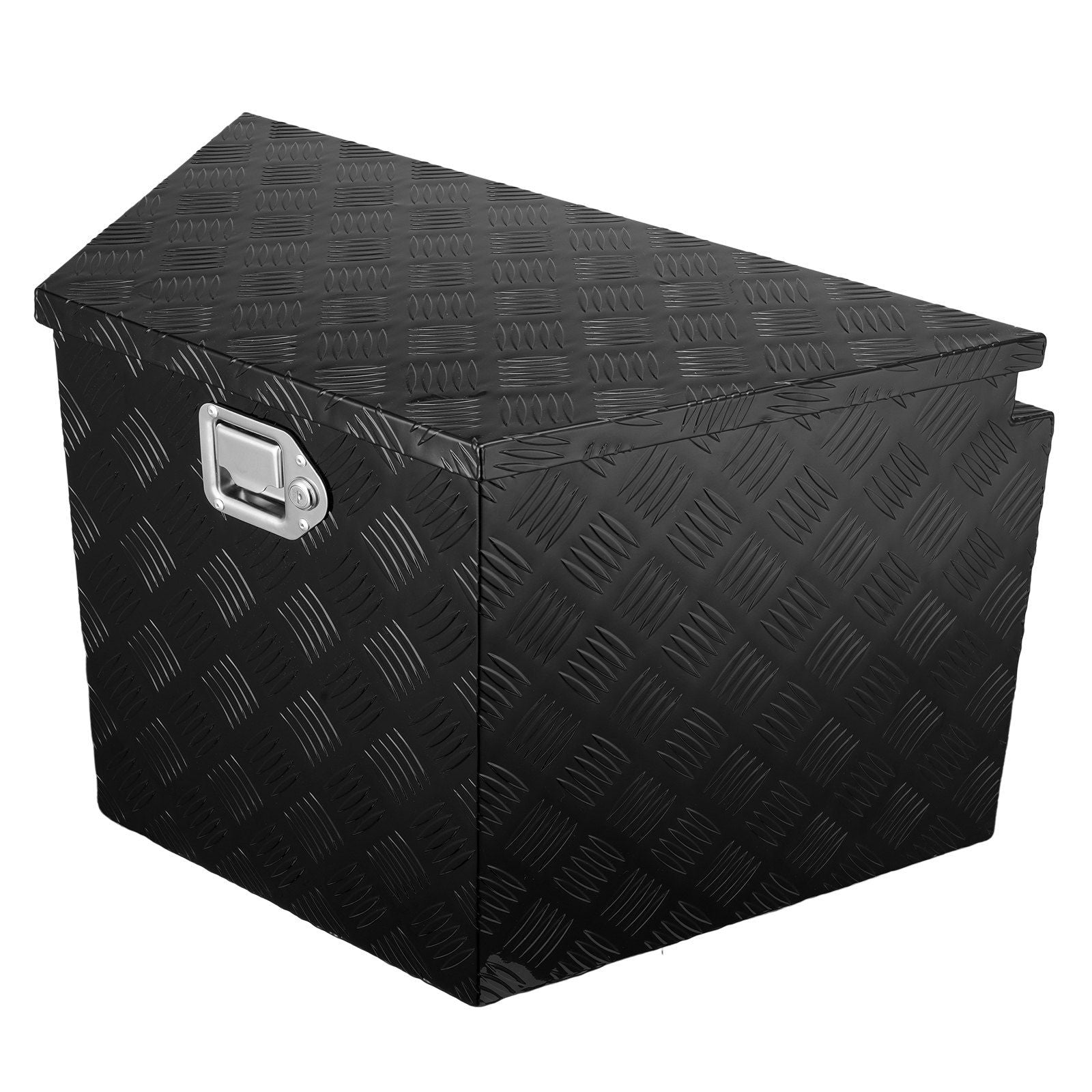 Trailer Tongue Box, Aluminum Alloy Diamond Plate Tongue Box Tool Chest, Heavy Duty Trailer Box Storage with Lock and Keys, Utility Trailer Tongue Box for Pickup Truck, RV, 99.06cmx41.91 cmx30.48