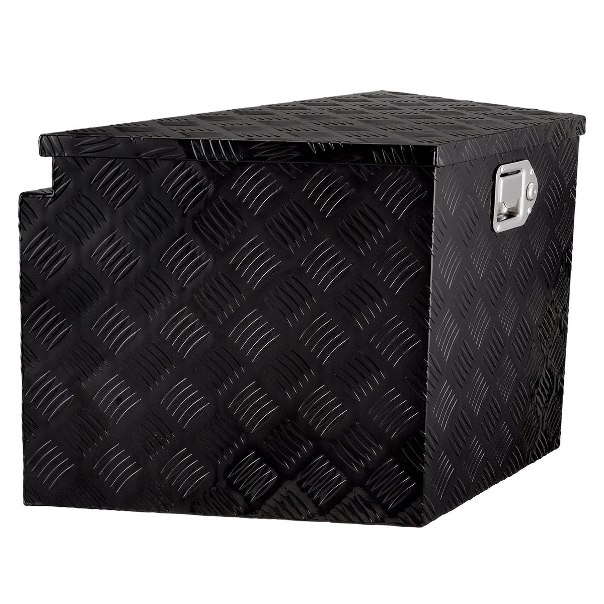 Trailer Tongue Box, Aluminum Alloy Diamond Plate Tongue Box Tool Chest, Heavy Duty Trailer Box Storage with Lock and Keys, Utility Trailer Tongue Box for Pickup Truck, RV, 99.06cmx41.91 cmx30.48