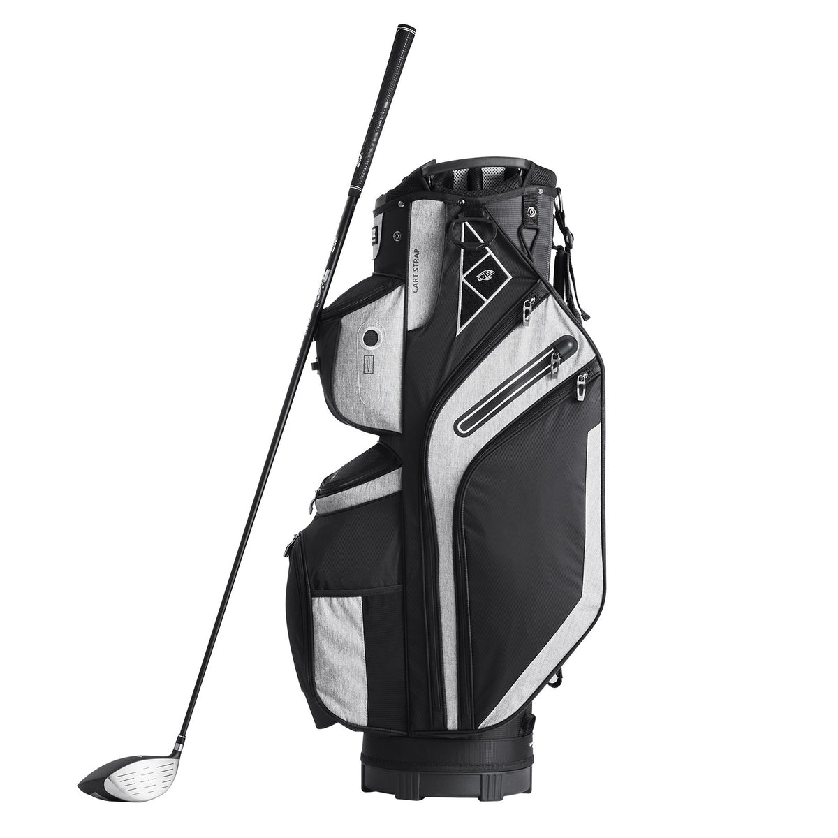 VEVOR Golf Cart Bag with 14 Way Organizer Divider Top, 13 Pockets Premium Cart Bag, Durable 600D Polyester Fabric Golf Bags with Handles & Dust Cover & Detachable Straps for Men & Women, Black Color-Block