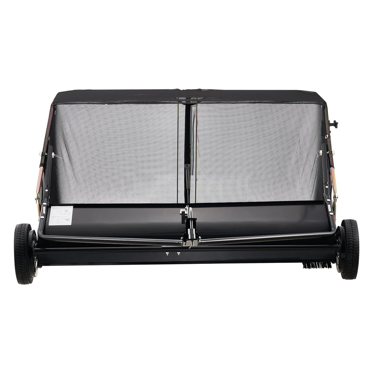 26.7 cm Tow Behind Lawn Sweeper, 26 cu.ft. Large Yard Sweeper, Adjustable Sweeping Height, Heavy Duty Leaf &amp; Grass Collector with Dumping Rope, Pull Behind Sweepers for Debris Grass Clippings