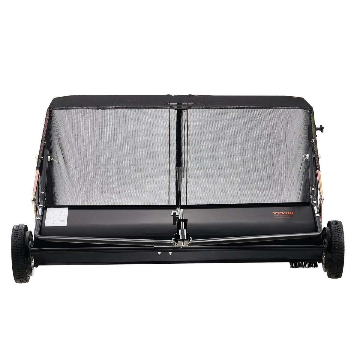 VEVOR Tow-Behind Lawn Sweeper 132cm Leaf Yard Collector 26 cu.ft. Adjustable