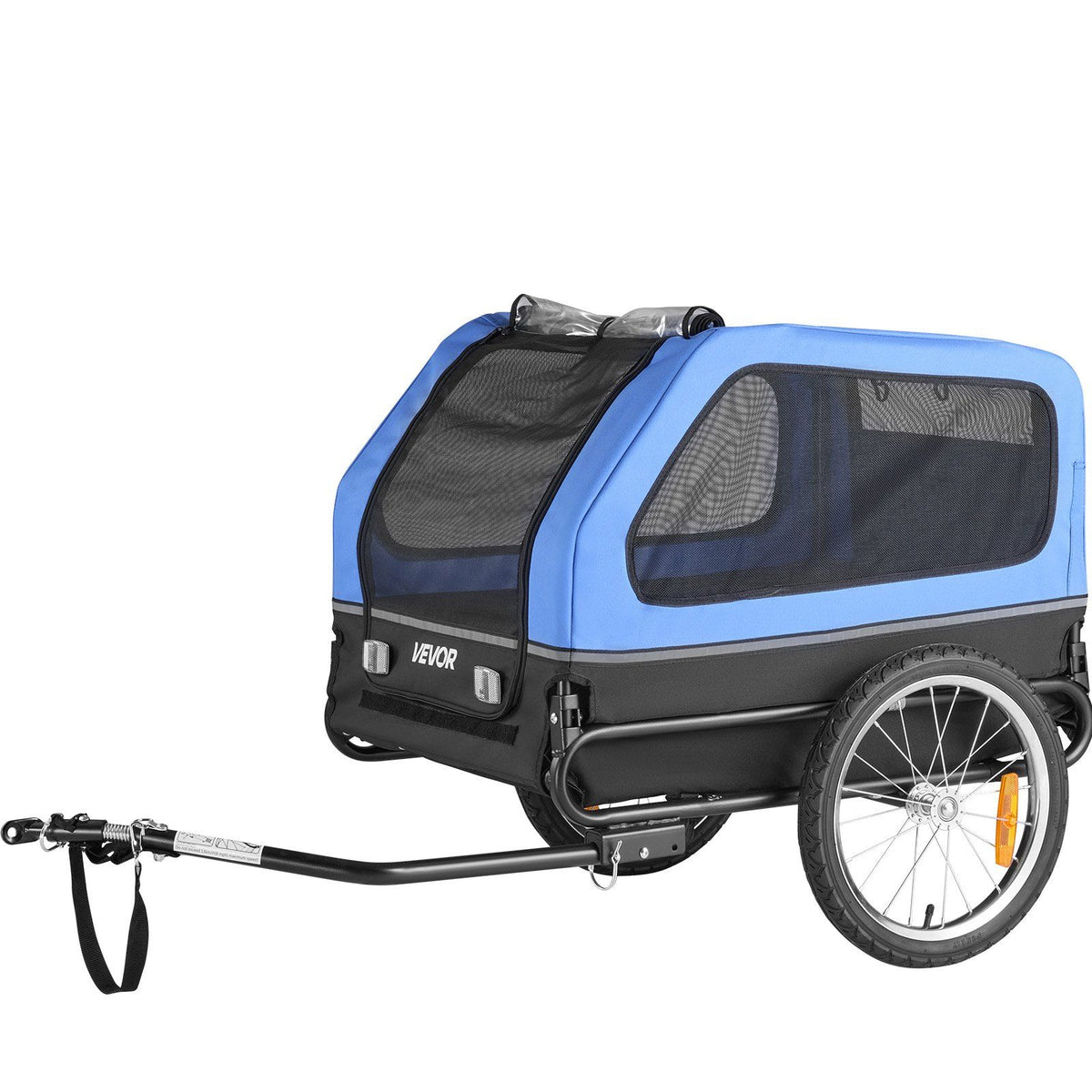 Dog Bike Trailer, Supports up to 40 kg, Pet Cart Bicycle Carrier for Small &amp; Large Dogs, Easy Folding Frame with Quick Release Wheel, Universal Bicycle Coupler, Reflector, Flag, Internal Leash