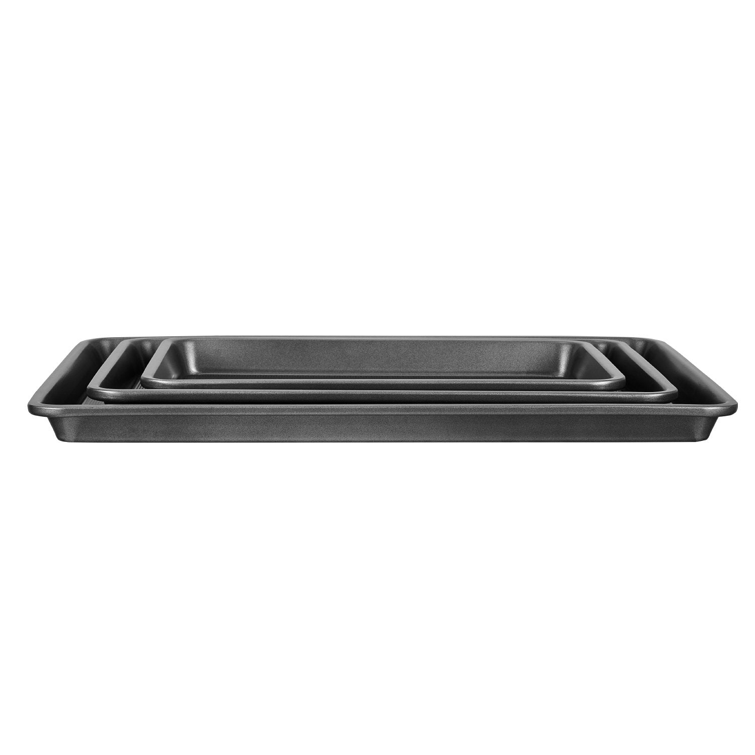 VEVOR Baking Pan Set 3-Piece Nonstick Carbon Steel Set with Silicone Handles