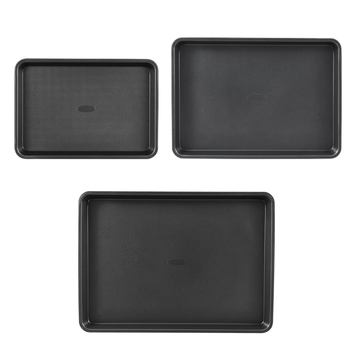 VEVOR Baking Pan Set 3-Piece Nonstick Carbon Steel Set with Silicone Handles