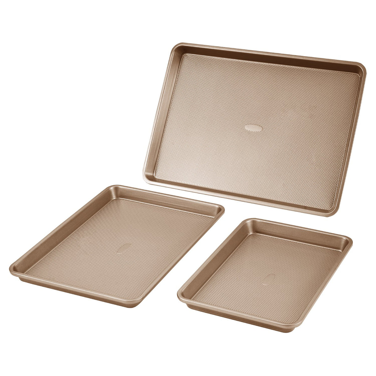 VEVOR Baking Pan Set 3-Piece Nonstick Carbon Steel Set with Silicone Handles
