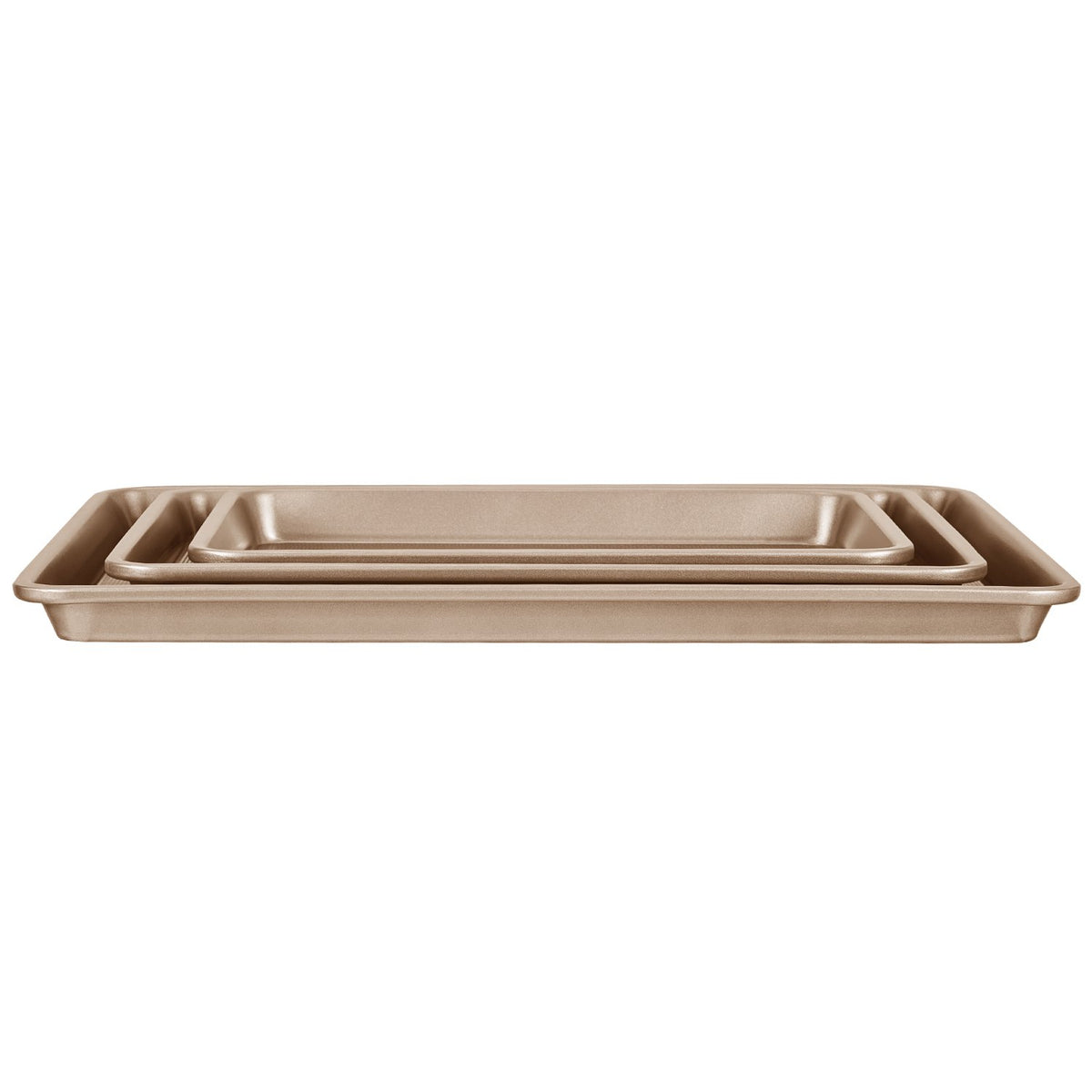 VEVOR Baking Pan Set 3-Piece Nonstick Carbon Steel Set with Silicone Handles