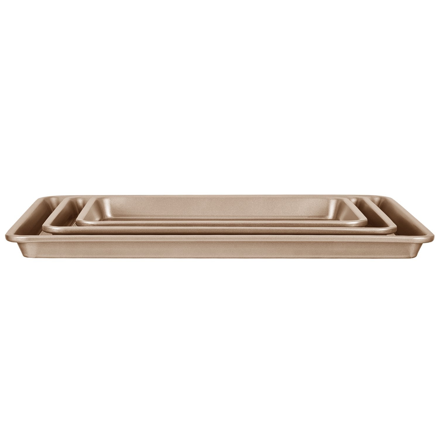 VEVOR Baking Pan Set 3-Piece Nonstick Carbon Steel Set with Silicone Handles