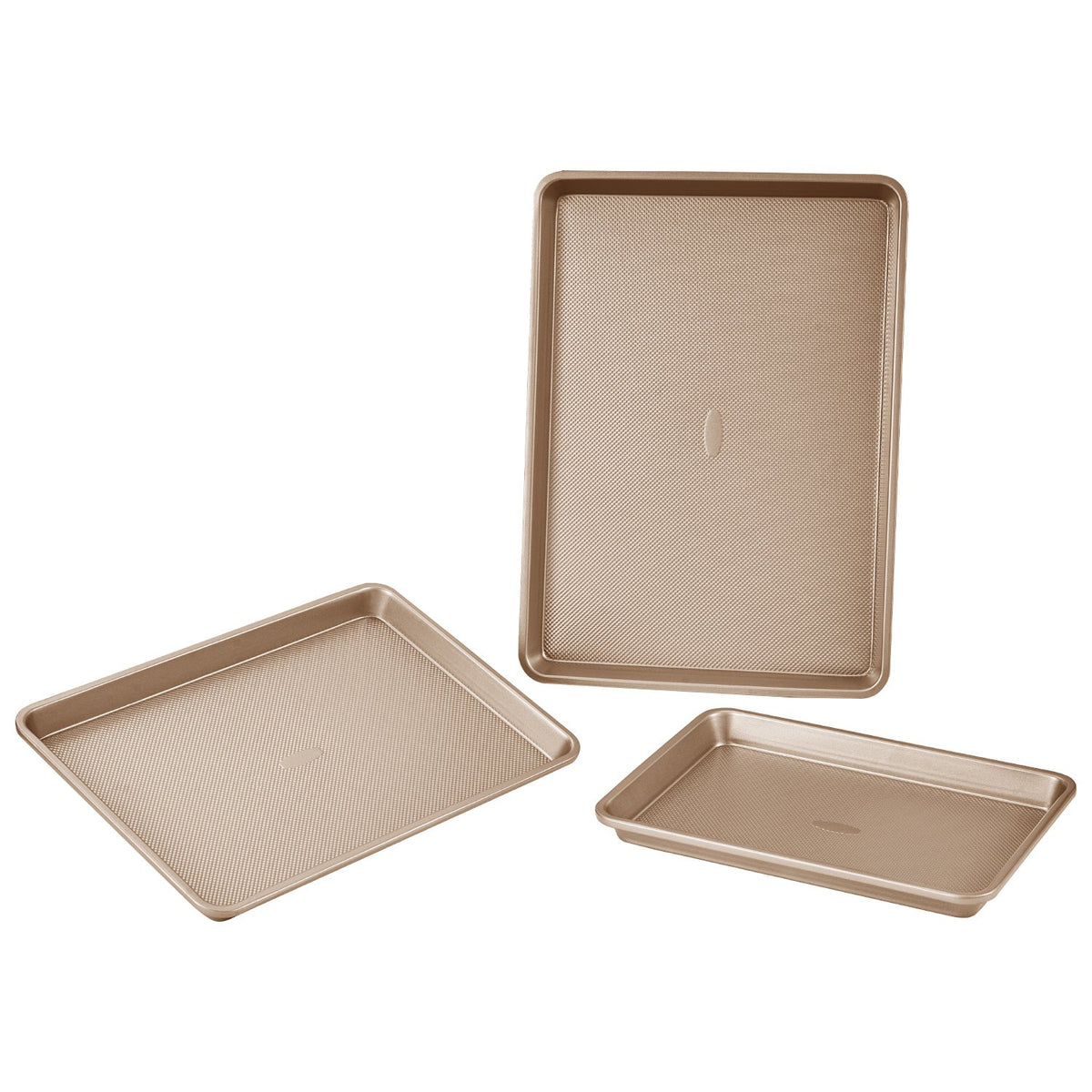 VEVOR Baking Pan Set 3-Piece Nonstick Carbon Steel Set with Silicone Handles