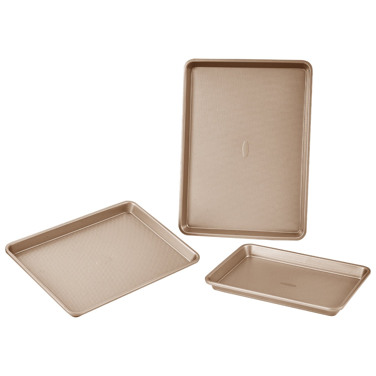 VEVOR Baking Pan Set 3-Piece Nonstick Carbon Steel Set with Silicone Handles