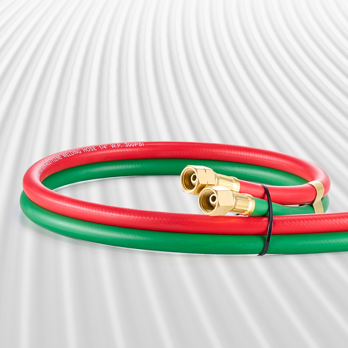 VEVOR Oxygen Acetylene Hose, 1/4-Inch x 25FT Oxy Acetylene Hose with 9/16"-18 B Fitting, 300PSI T Grade Welding Cutting Torch Twin Hose, Compatible with Oxygen, Acetylene, Propane and Other Fuel Gases