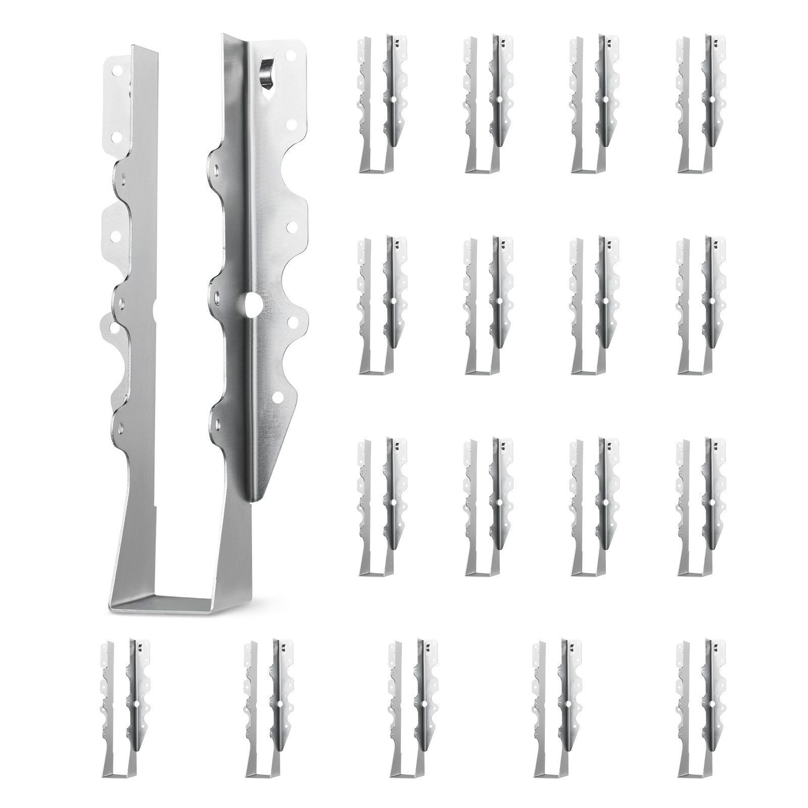 50 Pcs Joist Hanger, Inner Dimensions 1.57 x 1.50 x 7.83 inch / 40 x 38 x 199 mm, Rafter Hurricane Ties Joist Hangers with Rustproof Coating, Tie Brackets for Floor Deck and Ceiling Trusses