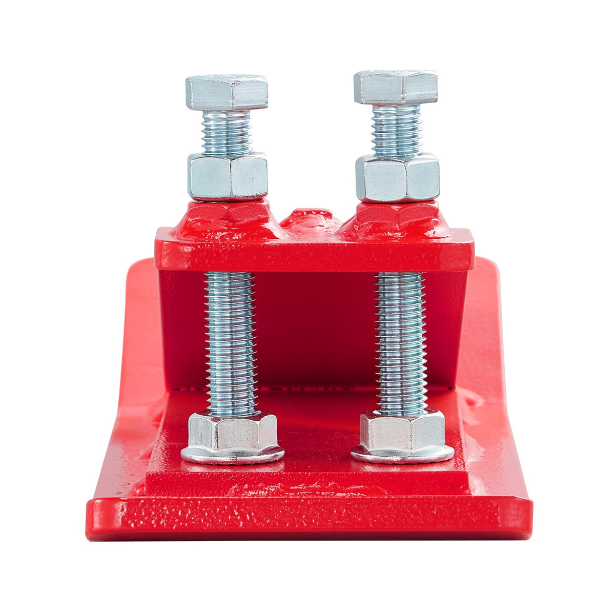 VEVOR Tractor Bucket Protector, 2PCS Heavy Duty Steel Bucket Edge Protectors, Edge Tamer Anti-Skid Device with Double Hexagon Lock Nuts and Bolts, for Snow, Leave Removal & Spreading Gravel (Red)