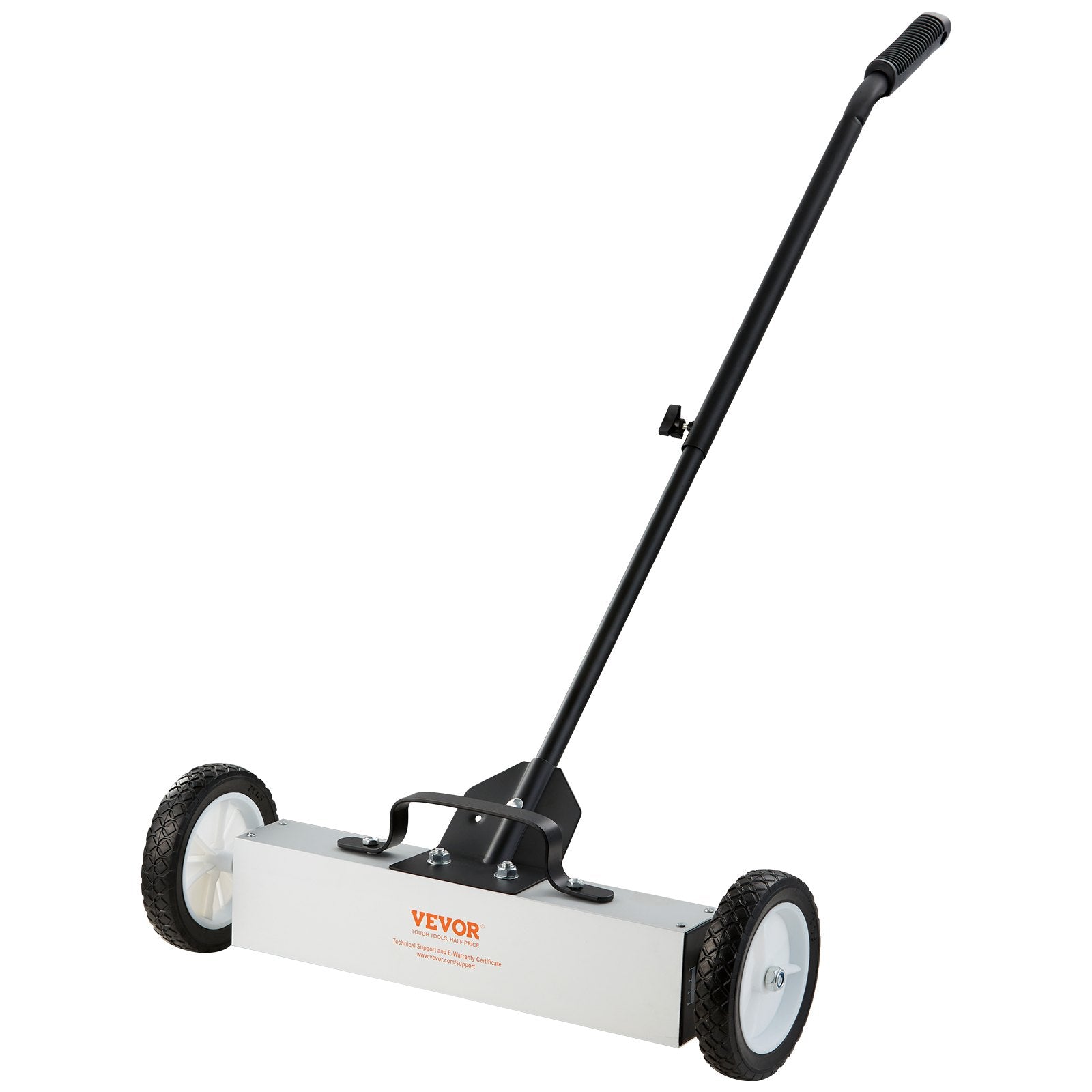VEVOR Rolling Magnetic Sweeper with Wheels, Push-Type Magnetic Pick Up Sweeper, Large Magnet Pickup Lawn Sweeper, 20.4kg Magnet with Telescoping Handle, Easy Cleanup of Workshop Garage Yard
