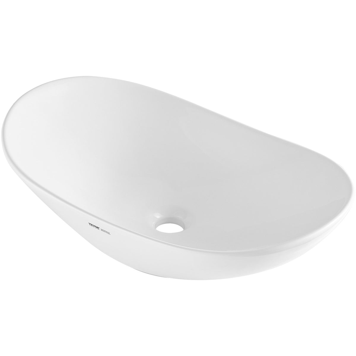 VEVOR Modern Ceramic Vessel Sink 60x36cm Bathroom Vanity Bowl Countertop