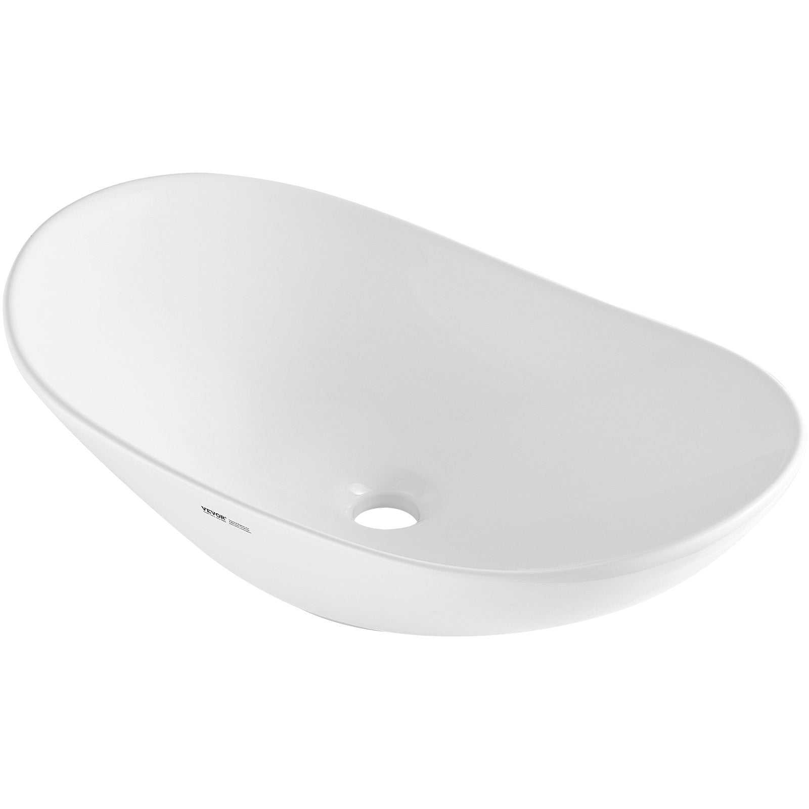 VEVOR Modern Ceramic Vessel Sink 60x36cm Bathroom Vanity Bowl Countertop