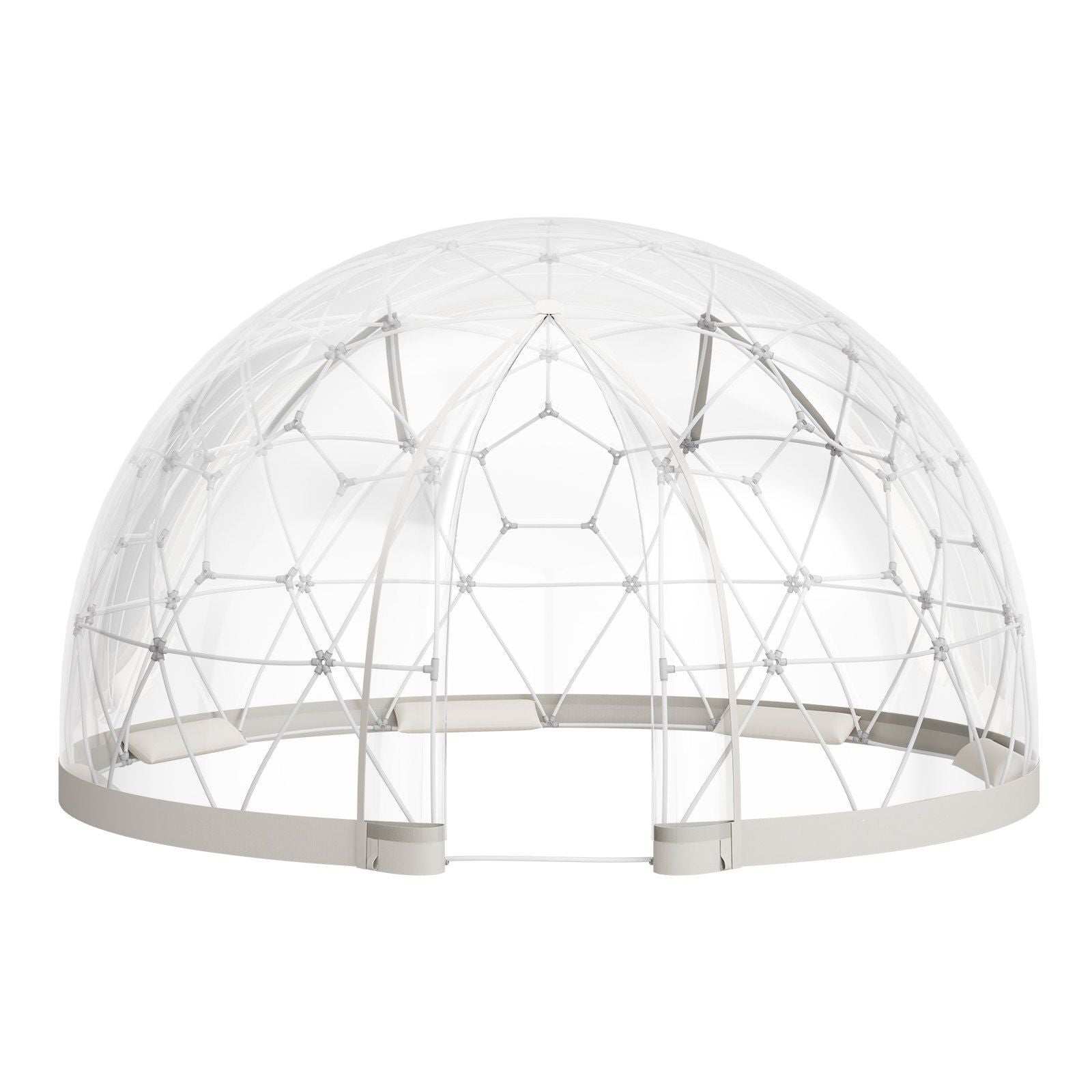 Garden Dome Tent, 3.6 x 2.2 m Outdoor Clear Bubble Tent for 4-7 Person, Weatherproof Geodesic Dome Greenhouse with Window, PVC Igloo Tents for Backyard Patios Camping Party Wedding