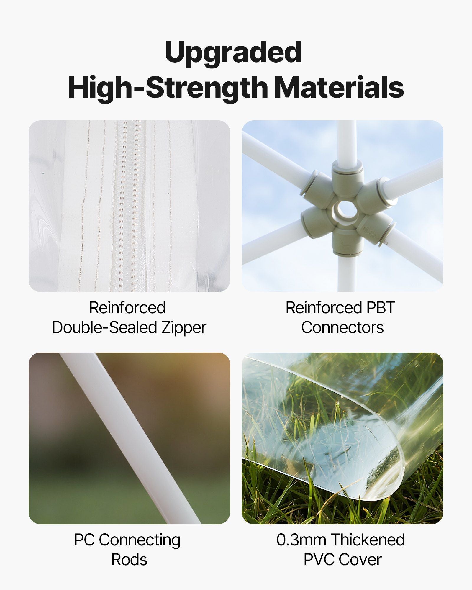 Garden Dome Tent, 3.6 x 2.2 m Outdoor Clear Bubble Tent for 4-7 Person, Weatherproof Geodesic Dome Greenhouse with Window, PVC Igloo Tents for Backyard Patios Camping Party Wedding