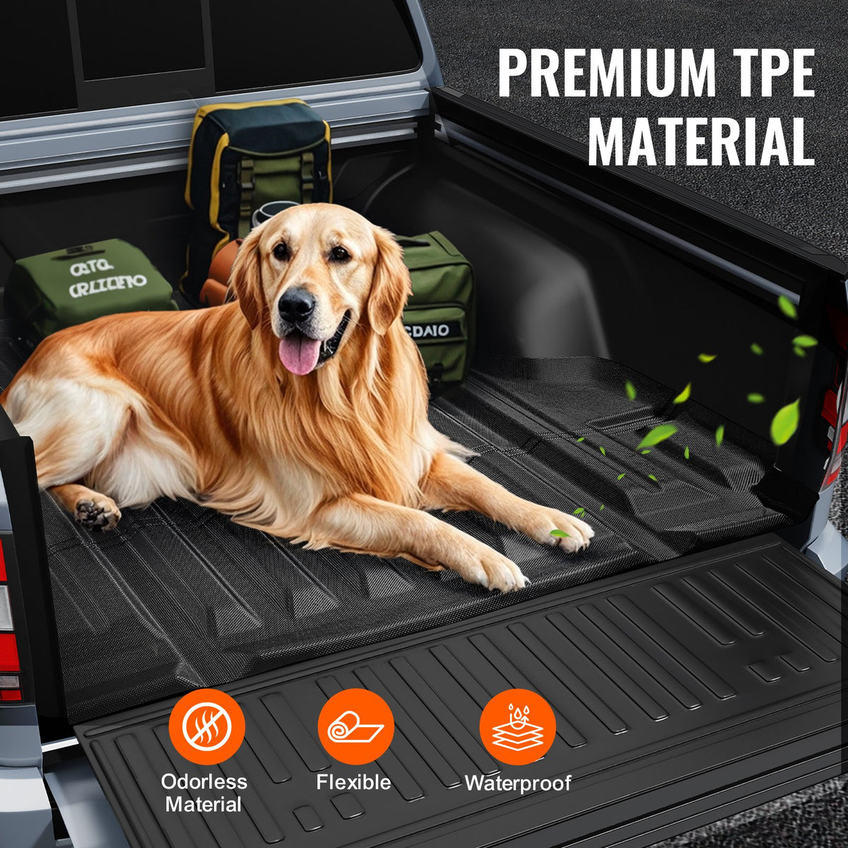 VEVOR Truck Bed Mat Fit 2022-2024 Nissan Frontier TPE Truck Bed Liner Accessory