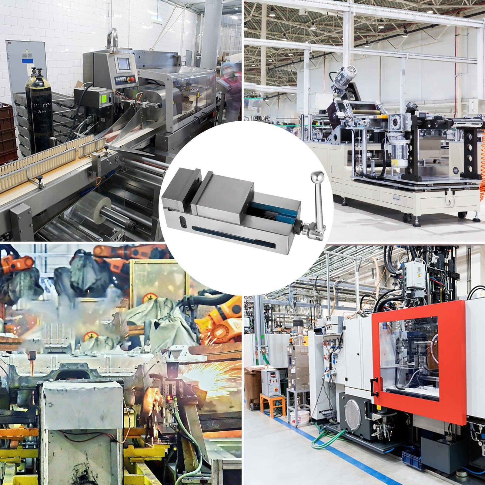 VEVOR Milling Vice 4"/100mm,Bench Clamp Vice Nodular Cast Iron Material,Clamping Vice Clamping Force 19KN Max, Milling Machine Vice
